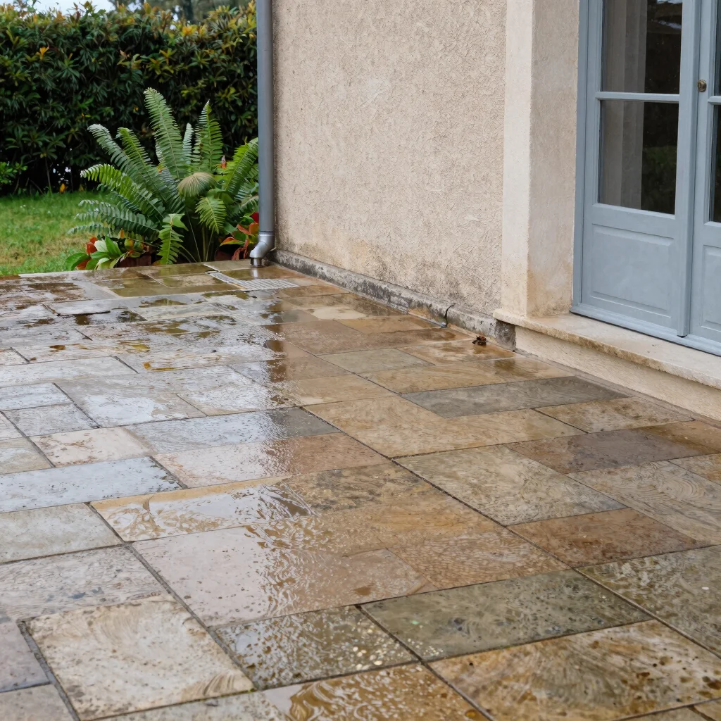 Une terrasse durable commence par l’écoulement de l’eau